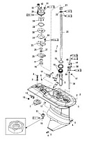 Корпус шестерни(приводной вал-2.33:1)(Serial #1C033810 и ниже) 4-Х ТАКТНОГО ПЛМ MERCURY 50 Серийный номер от 0P401000 до 0P515896