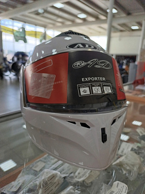 Шлем модуляр HETOSHI X-202 (светополоса,USB-кабель,встр.батарея) цв. Белый р. L