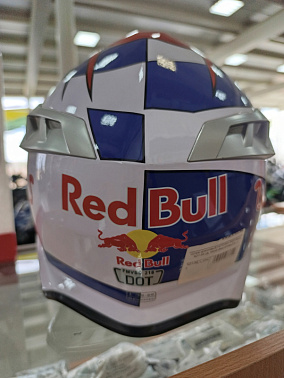 Шлем кроссовый HETOSHI RED BULL XD1-86 цв. Бело-фиолетовый р. S