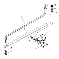 Пластина фиксации поворота мотора 2-Х ТАКТНОГО ПЛМ MERCURY 90 Серийный номер от 0G760300 до 0T979999