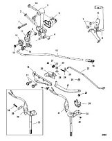 Рычаг переключения передач, румпель 4-Х ТАКТНОГО ПЛМ MERCURY 60 Серийный номер от 0P153500 до 0P400999