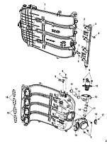 Компоненты впускного коллектора 4-Х ТАКТНОГО ПЛМ MERCURY 80 Серийный номер от 0P459572 и выше