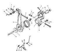 Дроссель и рычаг 2-Х ТАКТНОГО ПЛМ MERCURY 75 Серийный номер от 0B240451 до 0C221999