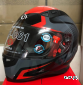 Шлем интеграл SHIRO SH-881 FUJI (красный с черным)