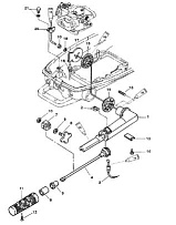 Компоненты дроссельной заслонки 2-х тактного ПЛМ MERCURY 5 M Серийный номер от 0T894439 и выше