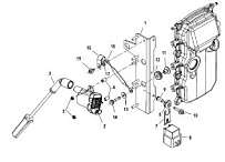 Катушка зажигания, S/N-USA-0T979999/BEL-0P325499 и ниже 4-Х ТАКТНОГО ПЛМ MERCURY 40 Серийный номер от 0T409000 до 1B226999