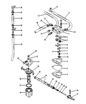 Топливный насос, топливный фильтр и топливные линии 2-Х ТАКТНОГО ПЛМ MERCURY 50EO Серийный номер от 6428681 до 0B122929