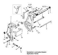 Кронштейн транца (NON POWER TRIM & POWER TRIM) 2-Х ТАКТНОГО ПЛМ MERCURY 75 Серийный номер от 0D283222 до 0G760299