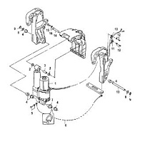 Силовая отделка 2-х тактного ПЛМ MERCURY 40 M Серийный номер от 0N056165 и выше