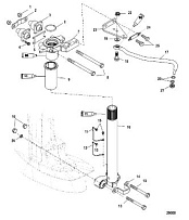 Рычаг рулевого управления 4-Х ТАКТНОГО ПЛМ MERCURY 40 Серийный номер от 1C049739 и выше