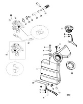 Компоненты закачки масла 2-Х ТАКТНОГО ПЛМ MERCURY 50EO Серийный номер от 0P017000 до 0P325499