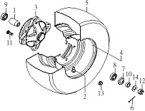 Колесо переднее КВАДРОЦИКЛА STELS ATV 100 RS