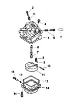 Карбюратор 4-Х ТАКТНОГО ПЛМ MERCURY 6 Серийный номер от 0R000001 до 0R067089