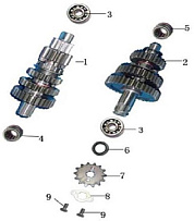 Валы двигателя Racer 1P39FMA